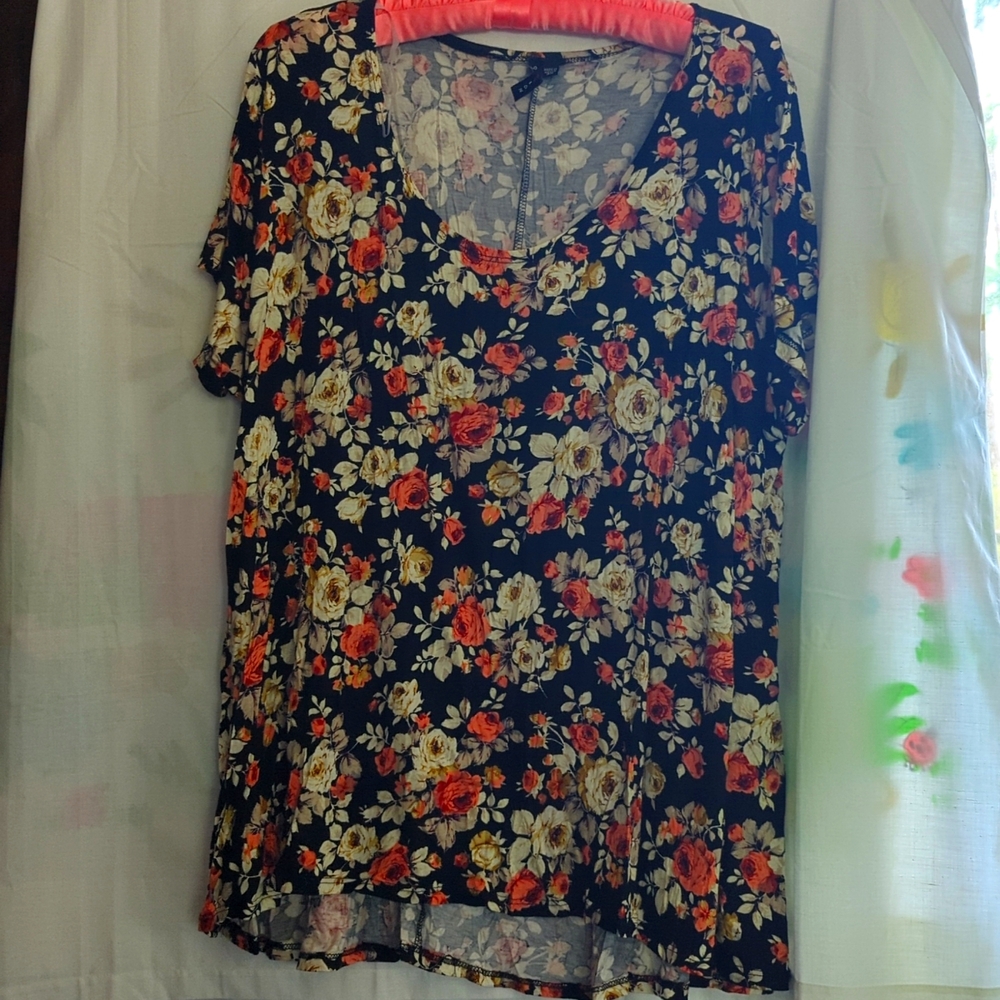 Rayon knit loose fitting tunic